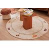 Tapis rond enfant lavable en machine coton Chanterelle