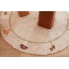 Tapis rond enfant lavable en machine coton Chanterelle