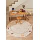 Tapis rond enfant lavable en machine coton Chanterelle