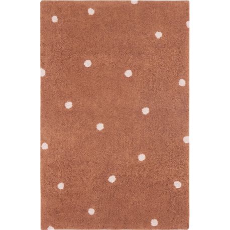 Tapis chambre d'enfant lavable en machine coton Mini Dot