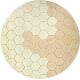 Tapis rond chambre enfant coton lavable en machine Honeycomb