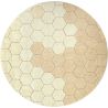 Tapis rond chambre enfant coton lavable en machine Honeycomb