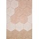 Tapis rond chambre enfant coton lavable en machine Honeycomb