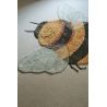 Tapis enfant forme abeille coton lavable en machine Bee