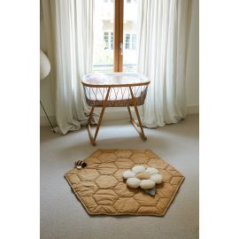 Tapis de jeu enfant coton jaune Honeycomb