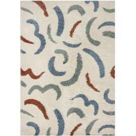 Tapis design shaggy rectangle abstrait Squiggle