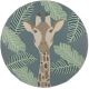 Tapis plat rond extérieur et intérieur moderne Eric Giraffe