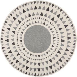 Tapis rond plat intérieur et extérieur moderne Shadow Rays