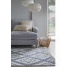 Tapis ethnique plat avec franges recyclé berbère Alix