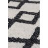 Tapis plat avec franges recyclé scandinave graphique Teo