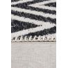 Tapis plat avec franges recyclé scandinave graphique Teo