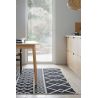 Tapis plat avec franges recyclé scandinave graphique Teo