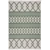 Tapis plat avec franges recyclé scandinave graphique Teo