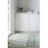 Tapis plat avec franges recyclé scandinave graphique Teo