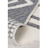 Tapis plat avec franges recyclé scandinave graphique Teo