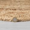 Tapis rond jute plat naturel Eden