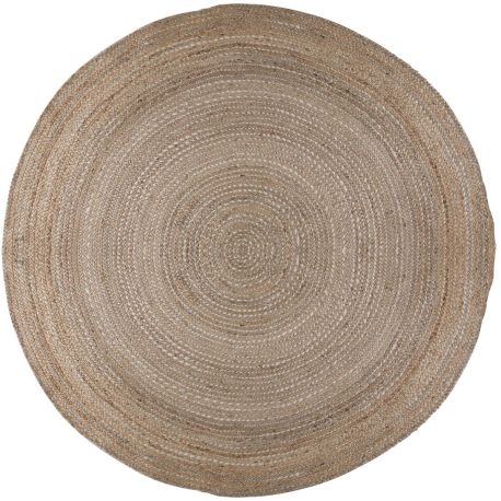 Tapis jute plat rond naturel Capri