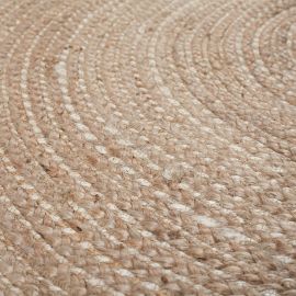 Tapis jute plat rond naturel Capri