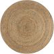 Tapis jute plat rond naturel Capri