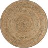 Tapis jute plat rond naturel Capri