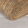 Tapis jute plat rond naturel Capri