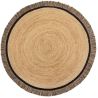 Tapis rond jute avec franges naturel Kahana