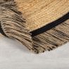 Tapis rond jute avec franges naturel Kahana