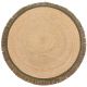 Tapis rond jute avec franges naturel Kahana