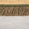 Tapis rond jute avec franges naturel Kahana