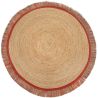 Tapis rond jute avec franges naturel Kahana