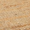 Tapis rond jute avec franges naturel Kahana