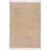 Tapis jute et coton plat avec franges naturel Levi