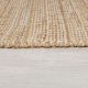 Tapis jute et coton plat avec franges naturel Levi