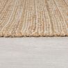 Tapis jute et coton plat avec franges naturel Levi