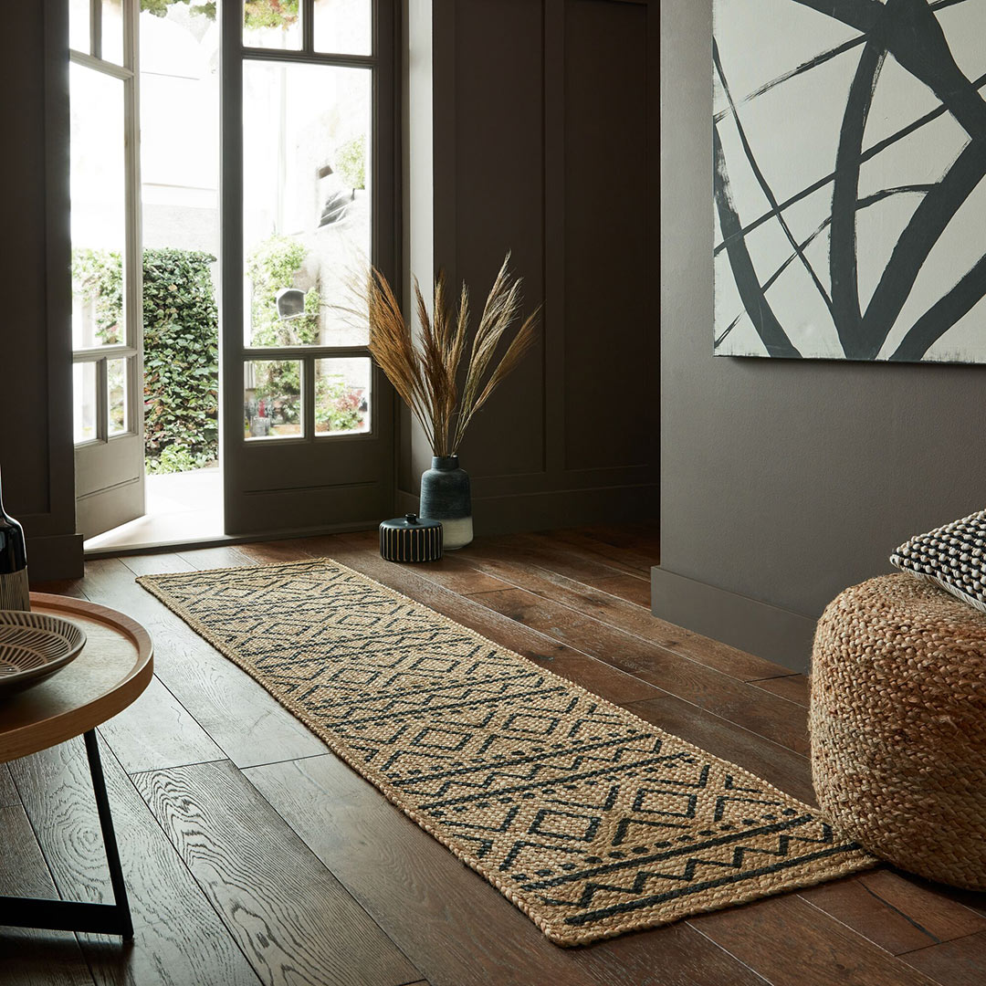 Grand tapis naturel en jute pour une déco chaleureuse