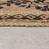 Tapis floral jute rectangle design Maisie