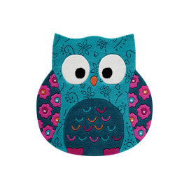 Tapis hibou en acrylique Littel Owl