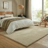 Tapis uni lavable en machine polyester recyclé moderne Fluffy