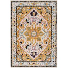 Tapis laine oriental rectangle à poils ras Dahlia