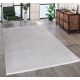 Tapis beige rayé lavable en machine moderne avec franges Slim