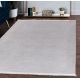 Tapis beige rayé lavable en machine moderne avec franges Slim