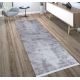 Tapis abstrait gris moderne lavable en machine avec franges Griff