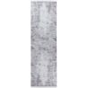 Tapis abstrait gris moderne lavable en machine avec franges Griff