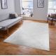 Tapis moderne beige courtes mèches graphique Eve