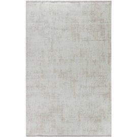 Tapis moderne beige courtes mèches graphique Eve