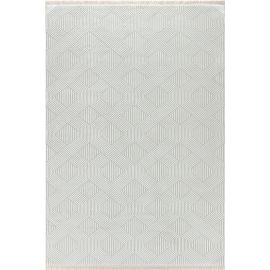 Tapis design avec franges graphique rectangle Aimee