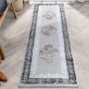 Tapis vintage avec franges rayé poils ras Mara