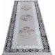 Tapis vintage avec franges rayé poils ras Mara