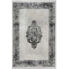 Tapis vintage avec franges rayé poils ras Mara