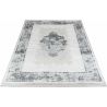 Tapis vintage avec franges rayé poils ras Mara